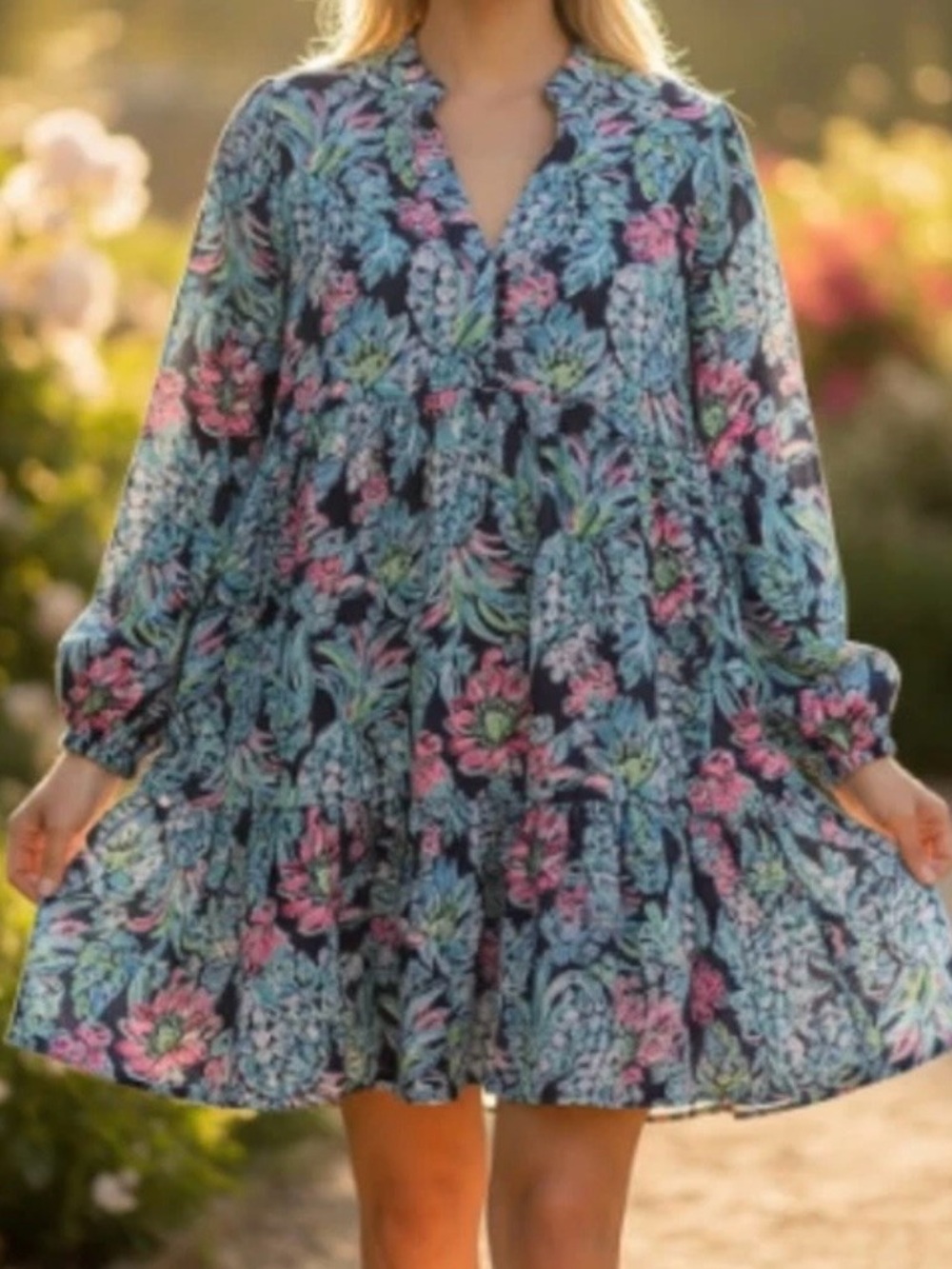 Lilly Pulitzer Winona Stretch Dress Pineapple Paradise Womens Size XS